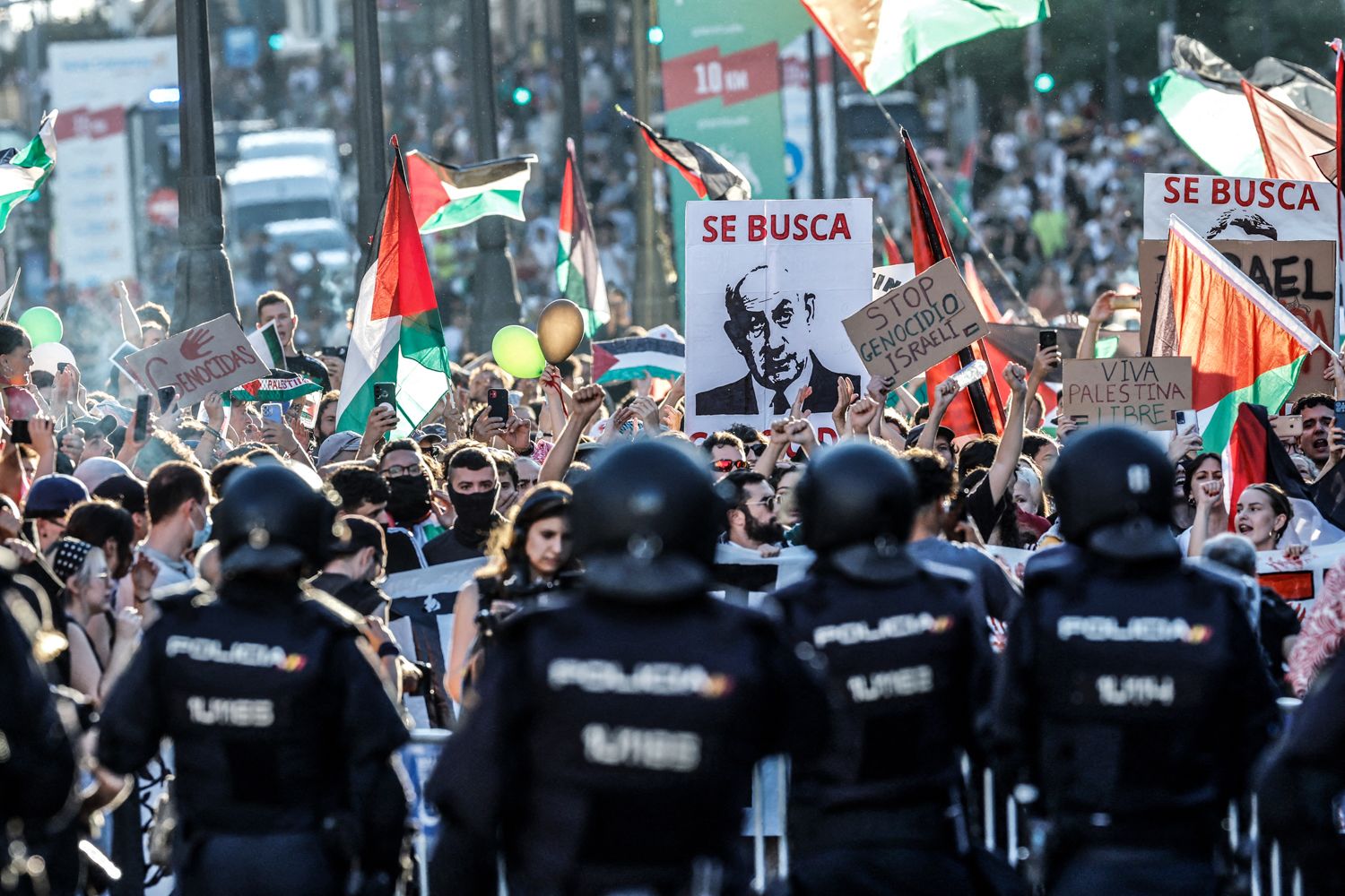 : Pro-Palestinian protests in Madrid, Spain, forced the cancellation of the Vuelta a España cycling race’s final stage on Sunday. 